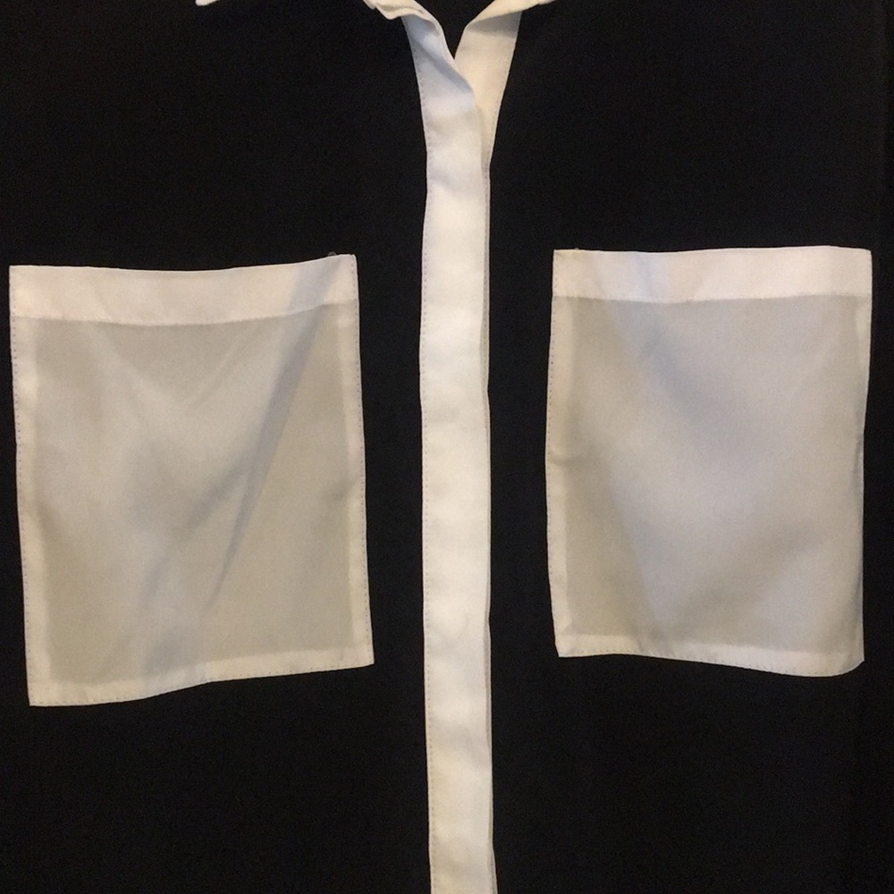 Michael Kors Button Up Color Block Blouse - image 5